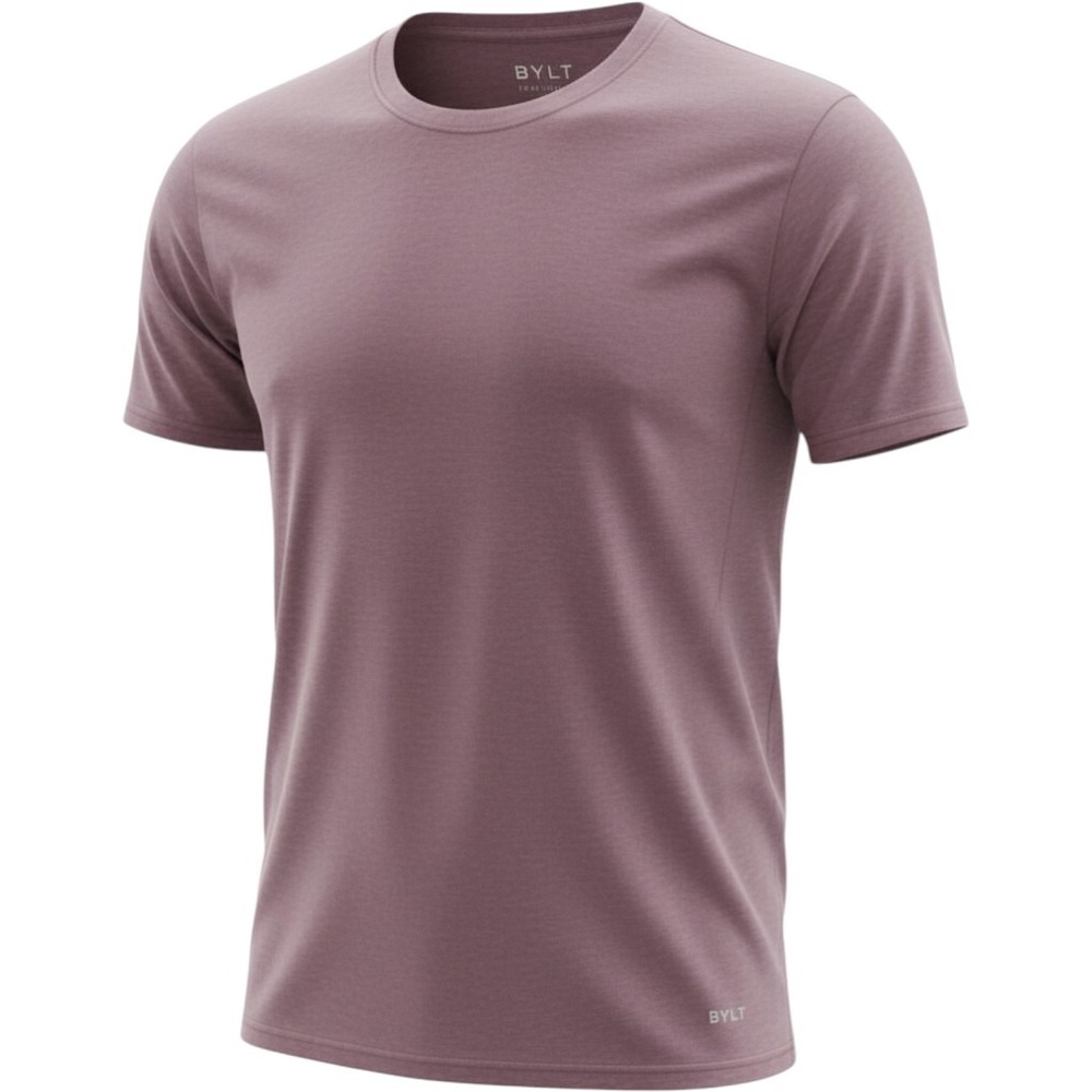 BYLT Drop Cut SS Lux Women XL Purple Short Sleeve Curved Hem Athletic Minimalist